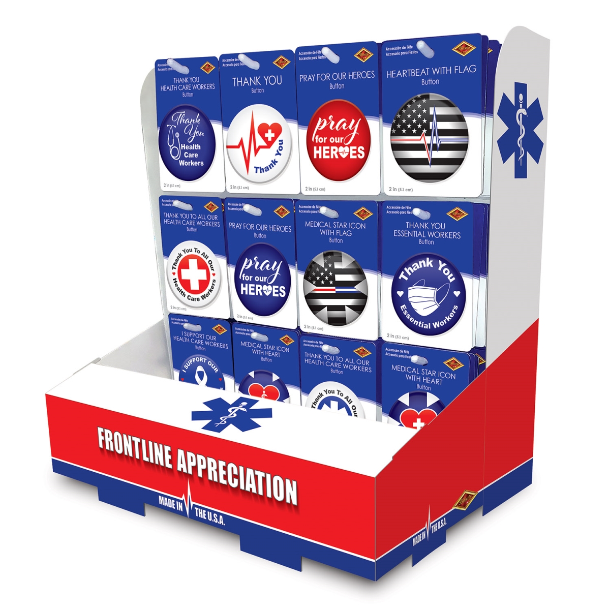 Picture of Beistle PB12D-108F Frontline Appreciation Counter Display - Pack of 12