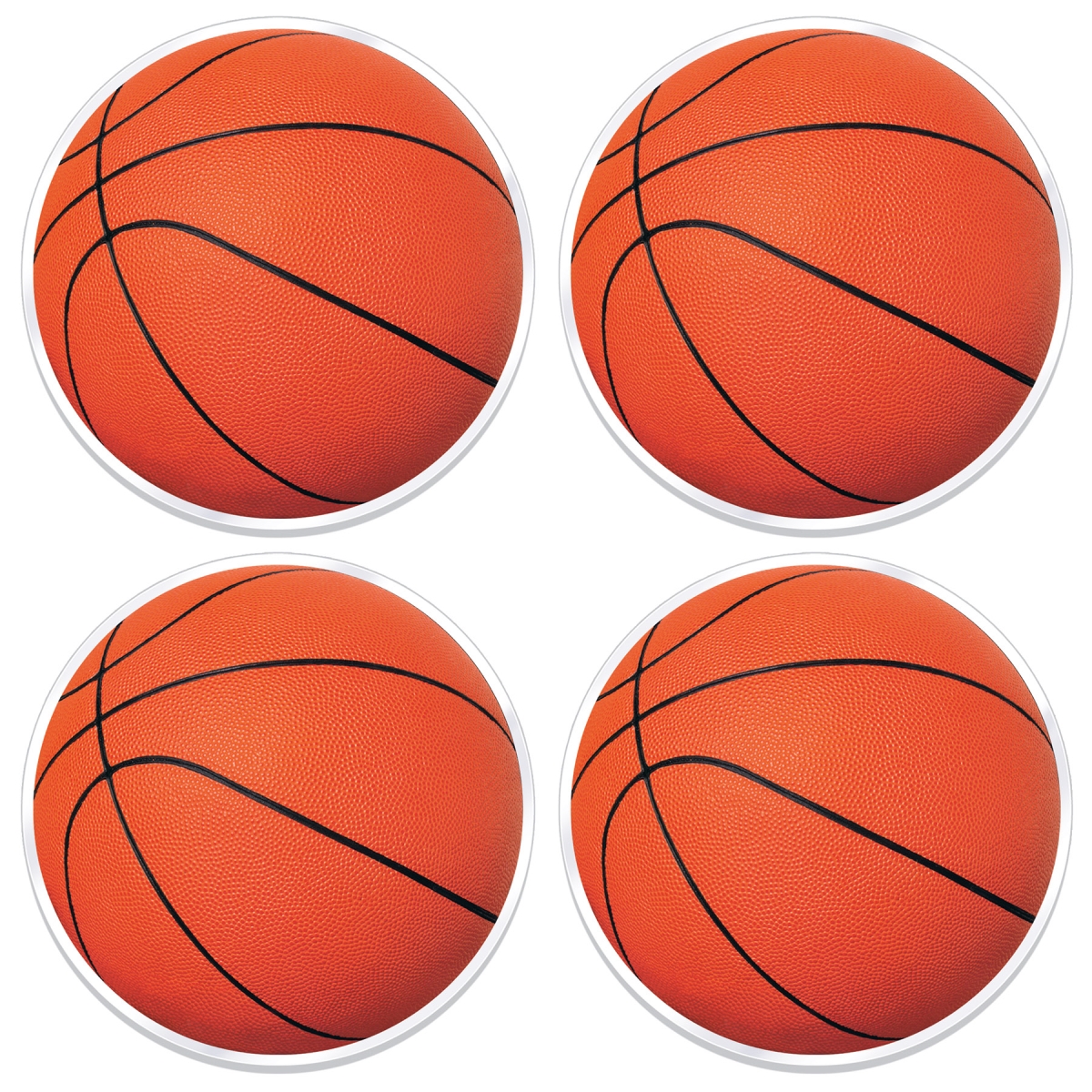 Beistle 56388 Plastic Basketball Placemats - Pack of 12