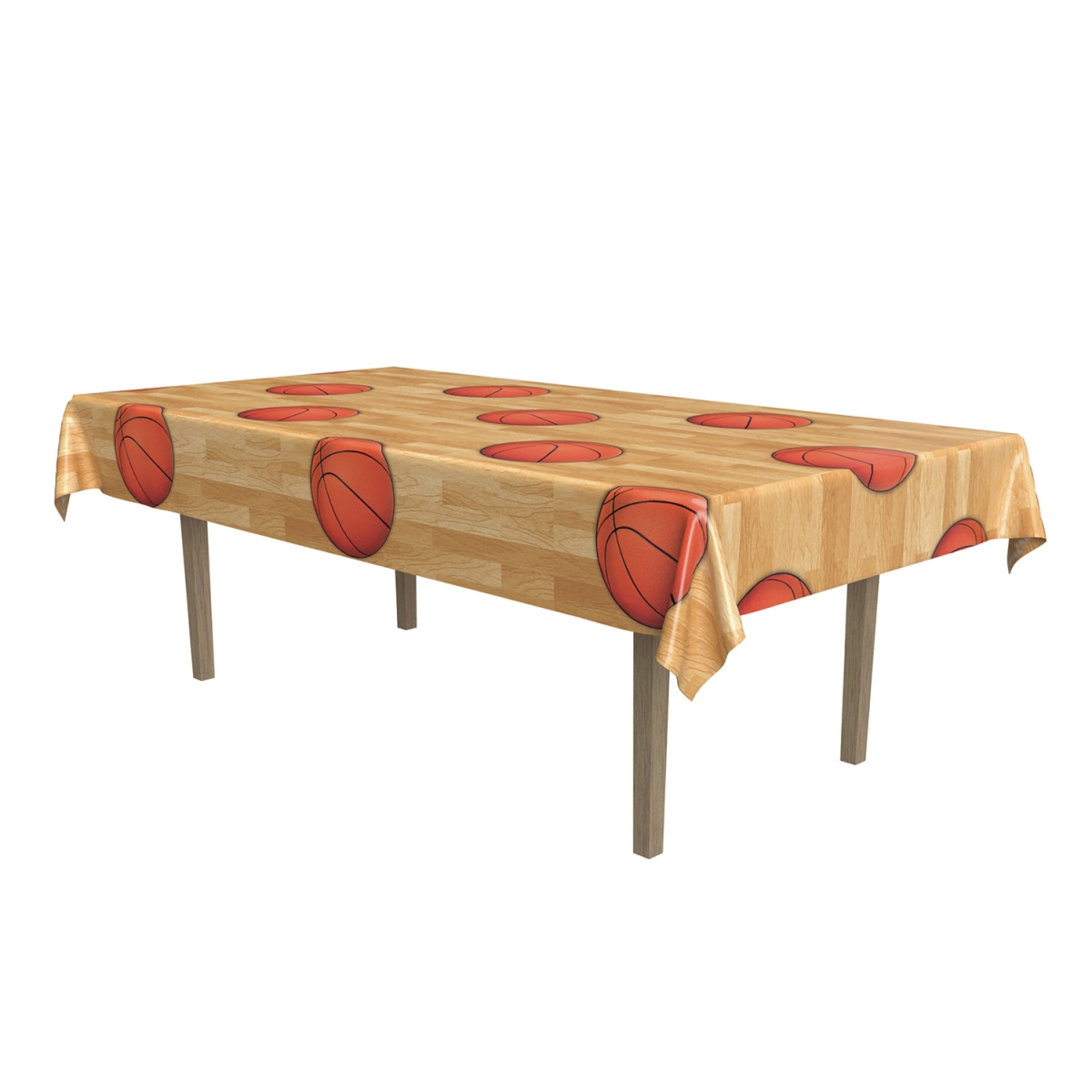 Picture of Beistle 53931 Basketball Table Cover - Pack of 12