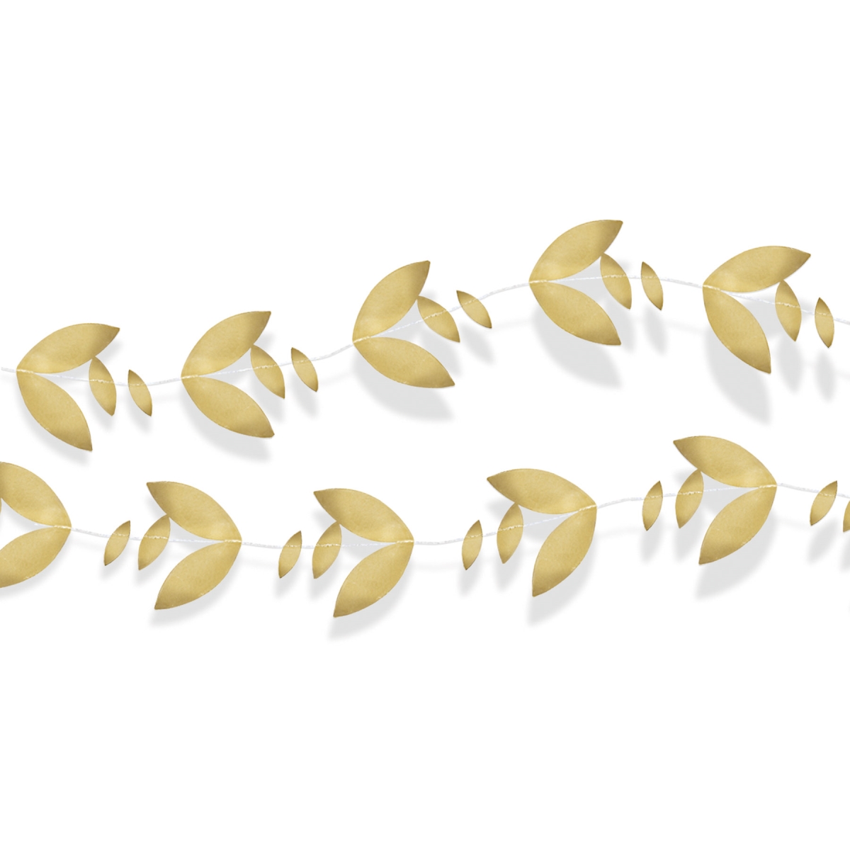 Picture of Beistle 56017-GD 11 ft. Foil Leaves Garland&#44; Gold - Pack of 12