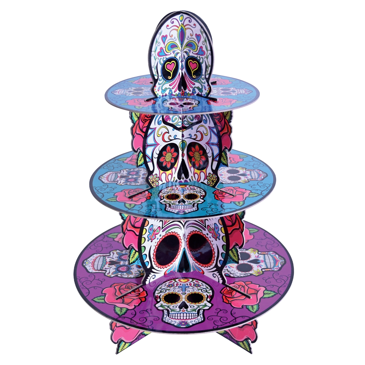 Picture of Beistle 559 Day Of The Dead Cupcake Stand - Pack of 12