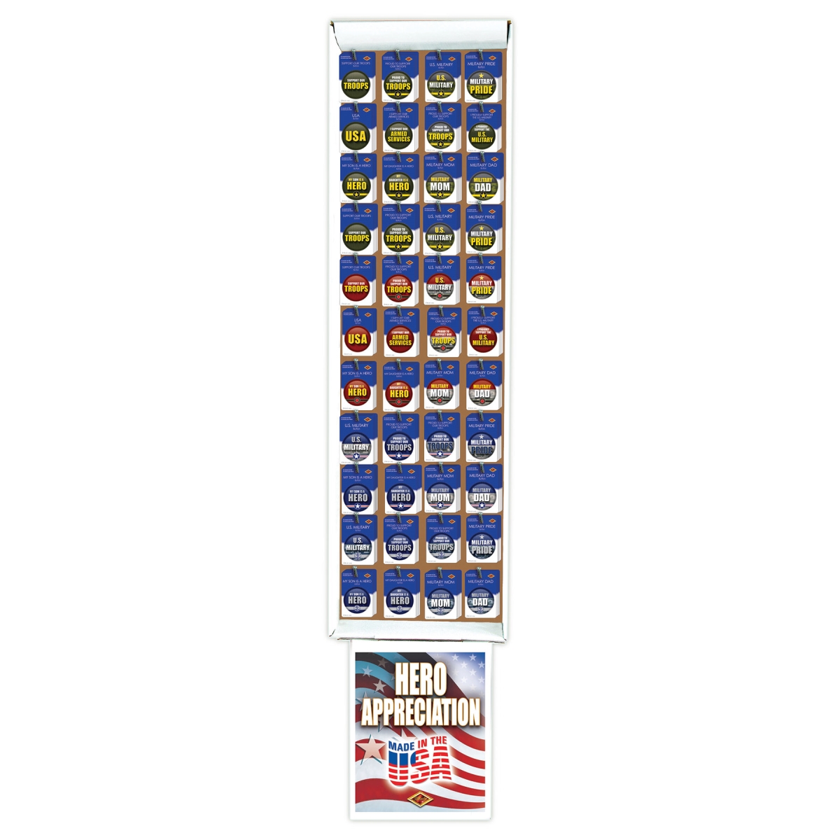 Picture of Beistle S100719 Military Button Floor Display - Pack of 12