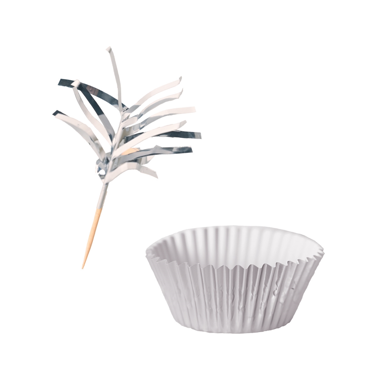Picture of Beistle 53920-S Metallic Cupcake Liners & Picks - Pack of 12