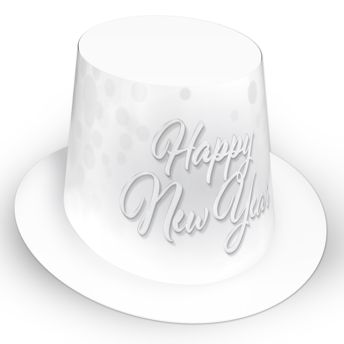 Picture of Beistle 88871-25 Whiteout Year Hi-Hat - Pack of 12