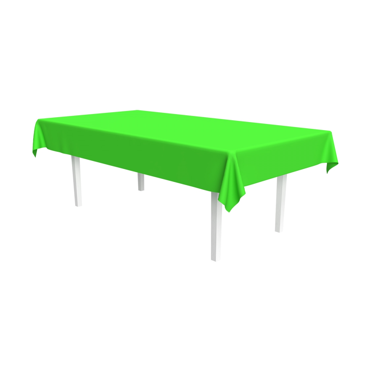 Picture of Beistle 56411-NL 54 x 108 in. Plastic Rectangular Table Cover&#44; Neon Lime - Pack of 12