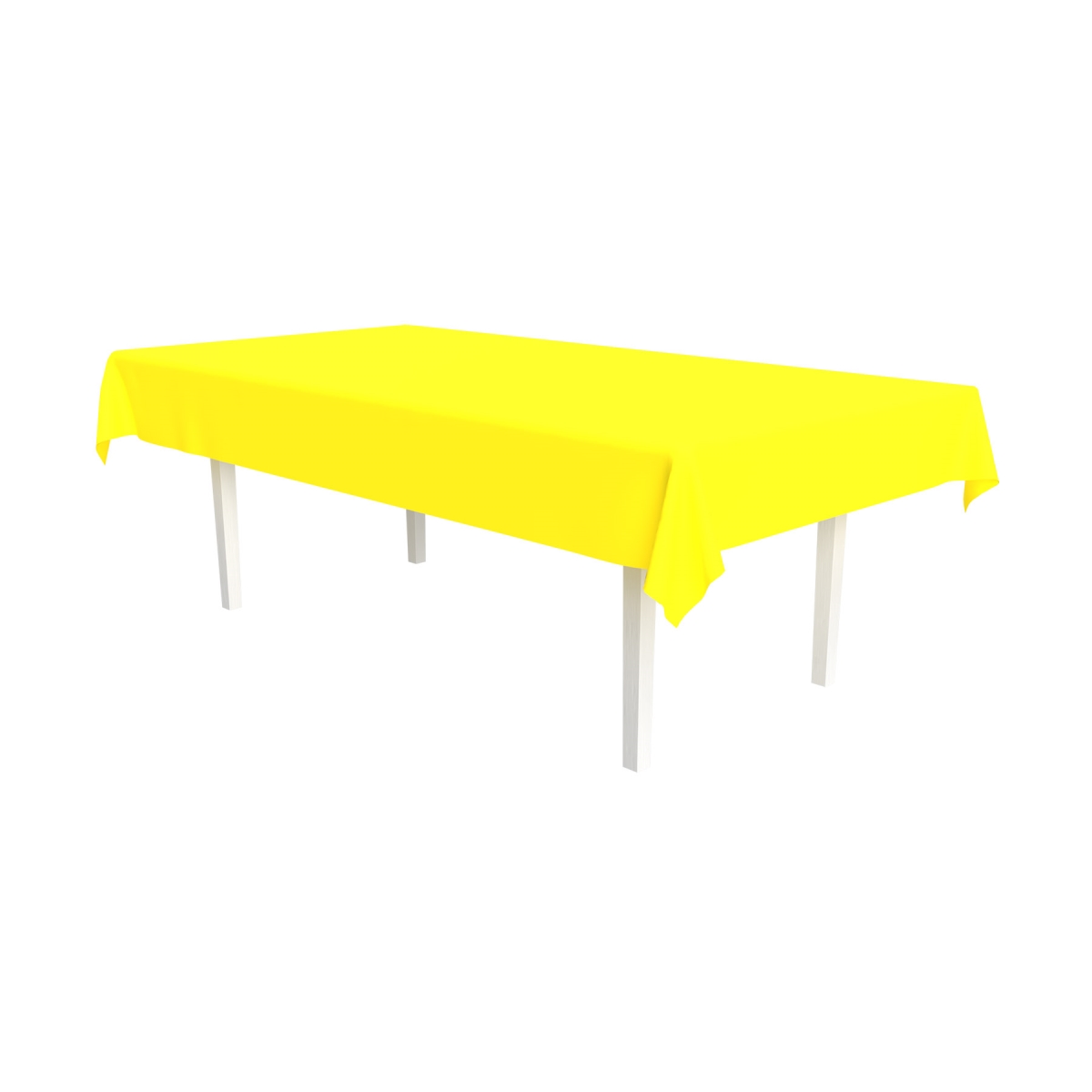 Picture of Beistle 56411-Y 54 x 108 in. Plastic Rectangular Table Cover&#44; Yellow - Pack of 12