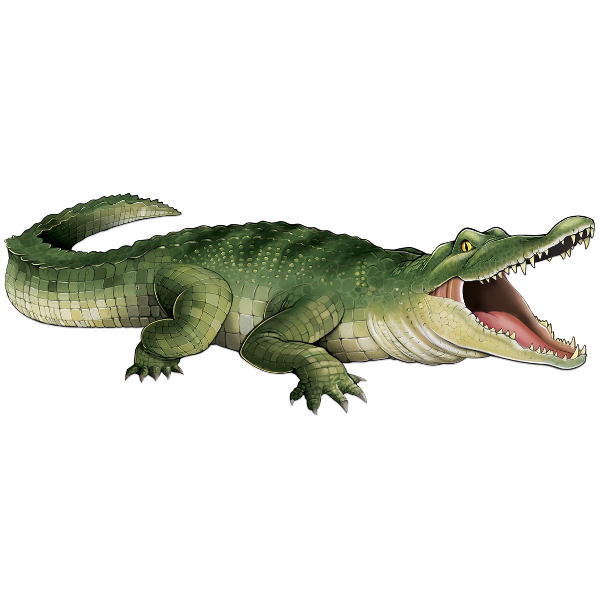 Beistle 56424 Jointed Crocodile Decoration with One-Sided Printed - Pack of 12