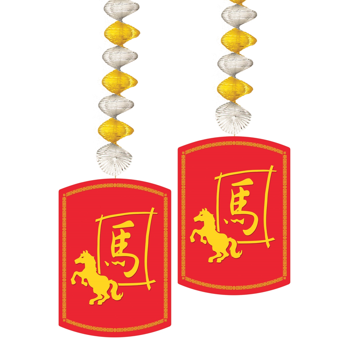 Picture of Beistle 54864-HRS 30 in. Year of The Horse Danglers - Pack of 12