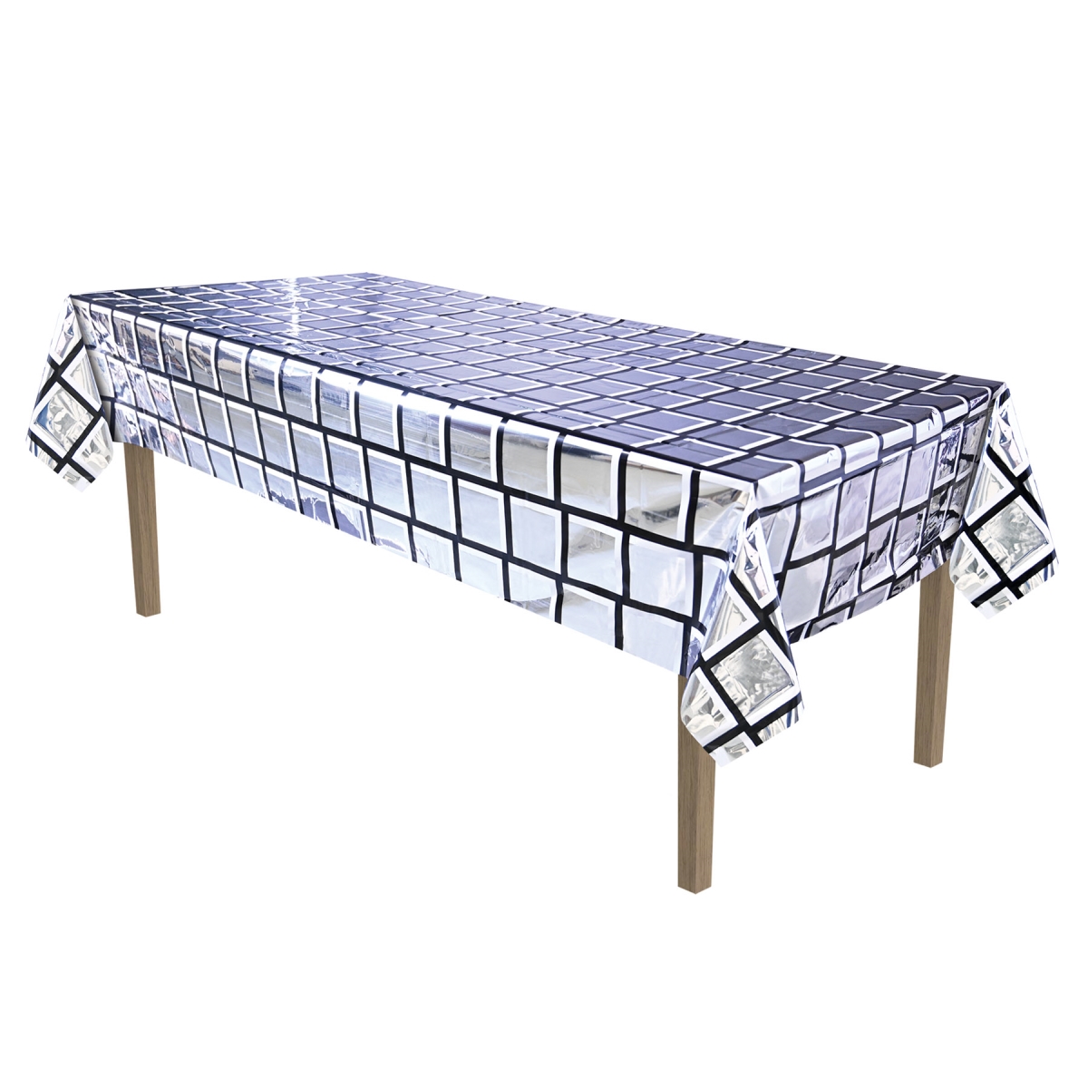 Picture of Beistle 56213 Metallic Disco Ball Tablecover - Pack of 12