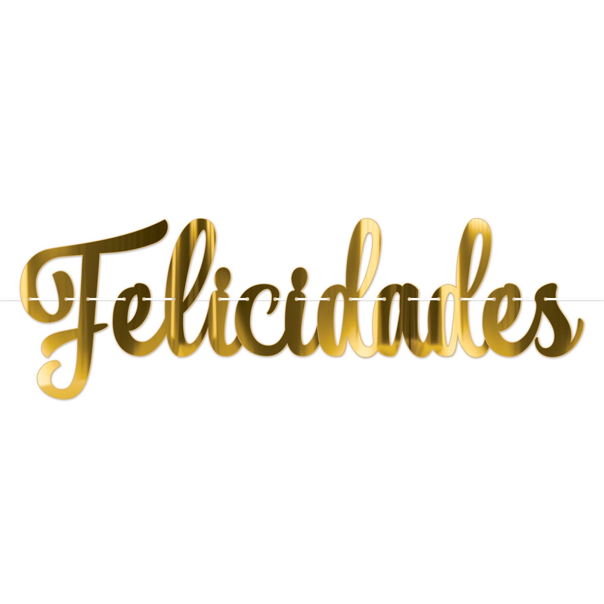 Picture of Beistle 56421-GD 14 x 3 ft. 8 in. Foil Felicidades Streamer - Pack of 12