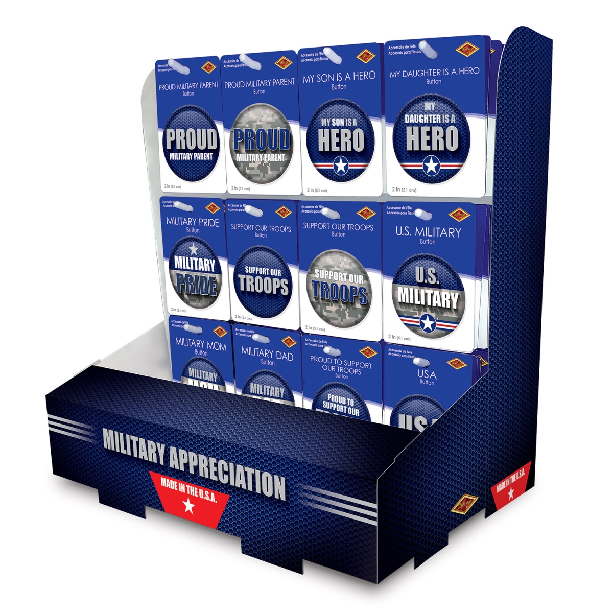 Picture of Beistle PB12D-108AF Military Appreciation Counter Display - Pack of 12