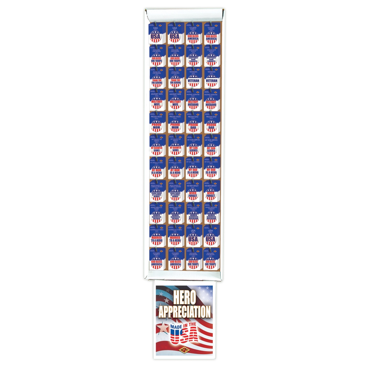 Picture of Beistle S100715 Patriotic Button - Pack of 12