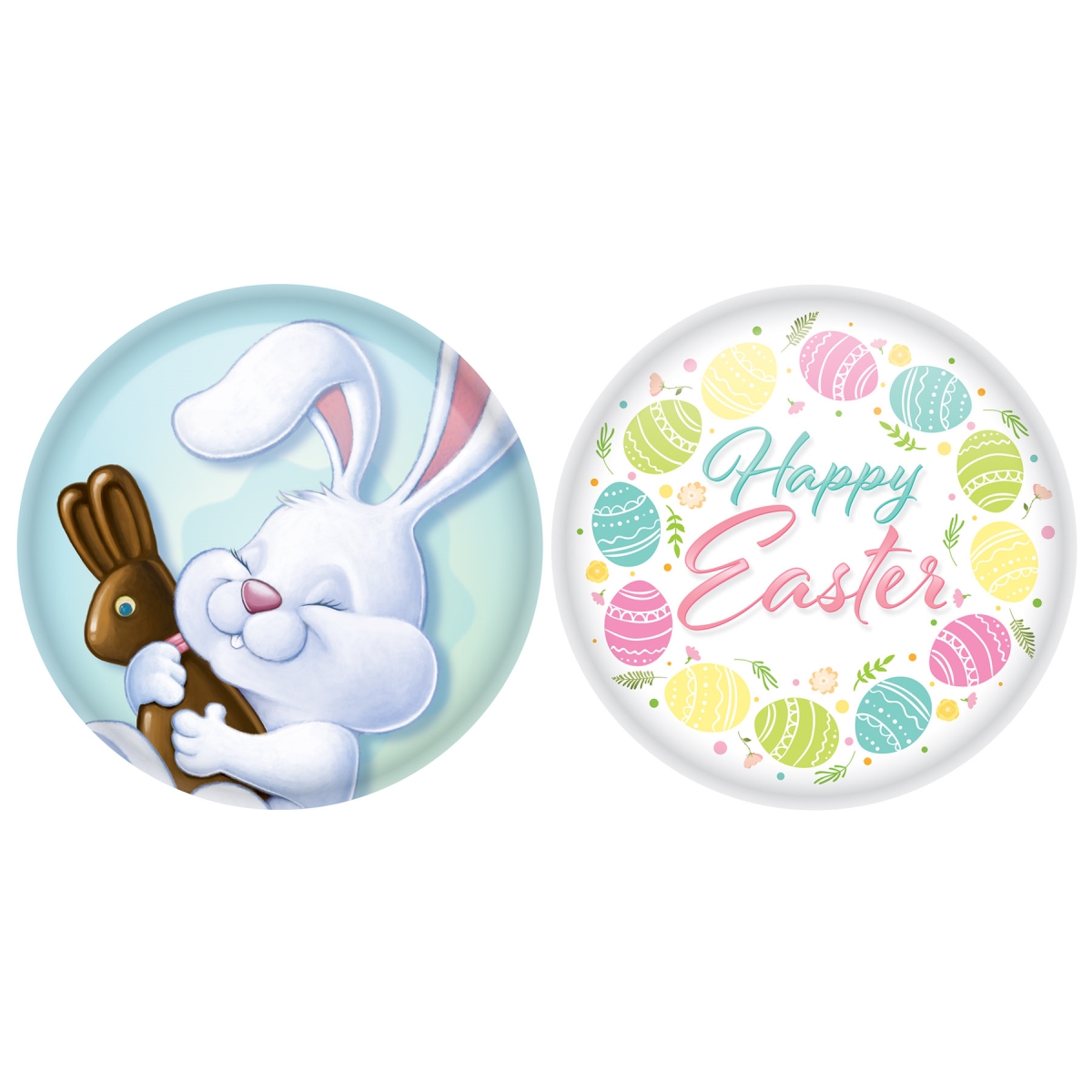 Picture of Beistle 40025 2 in. Easter Pin Buttons for Party Favors - Pack of 12