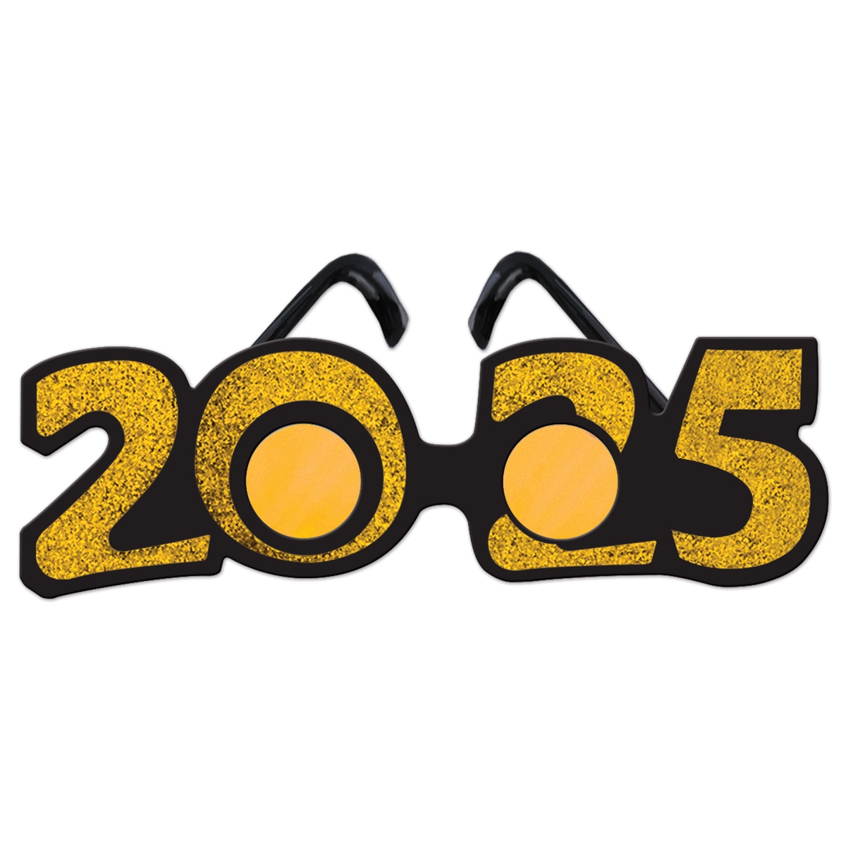 Picture of Beistle 50661-25GD 2025 Glittered Plastic Eyeglasses for Party&#44; Gold - Pack of 12