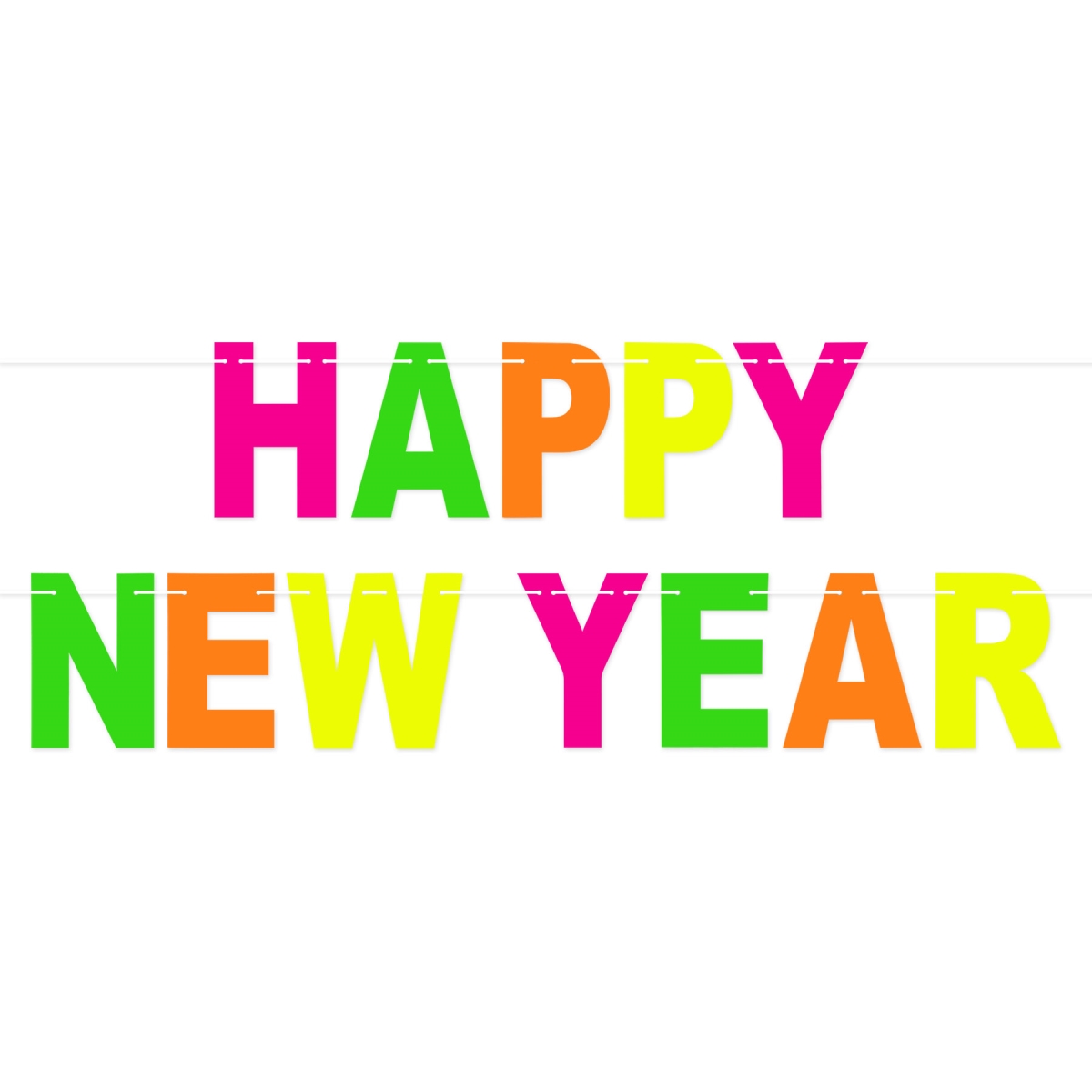 Picture of Beistle 80240 8.5 x 8 ft. Neon Happy Year Streamer - Pack of 12