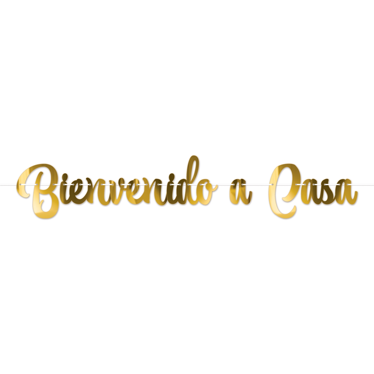 Picture of Beistle 56419-GD 11 x 5 ft. Foil Bienvenido a Casa Streamer - Pack of 12