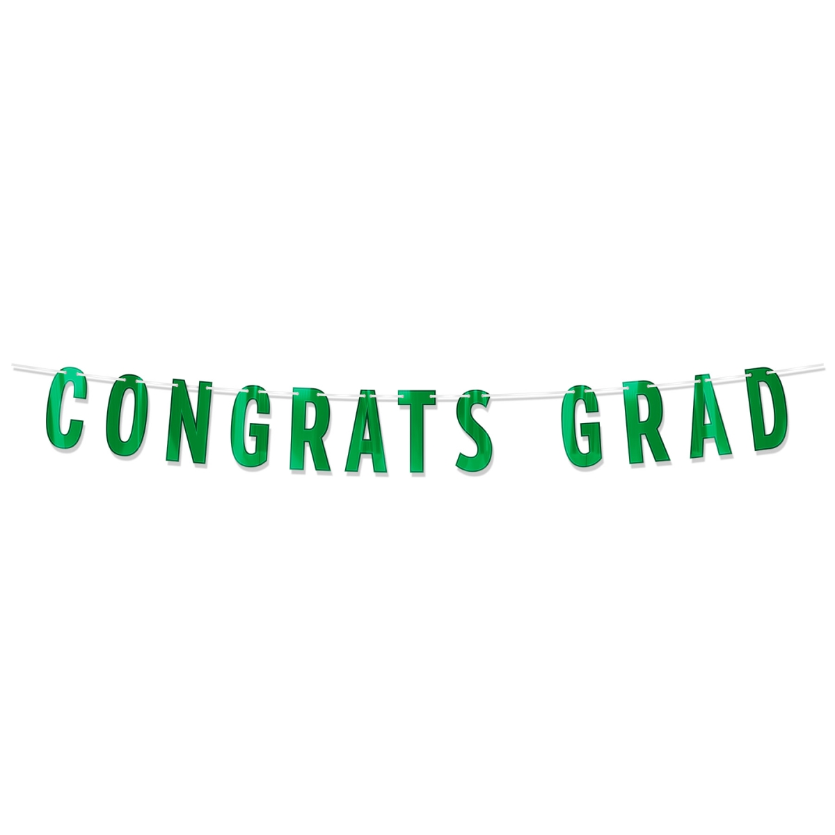 Picture of Beistle 56459-G 6.75 x 5 ft. Foil Congrats Grad Streamer&#44; Green - Pack of 12