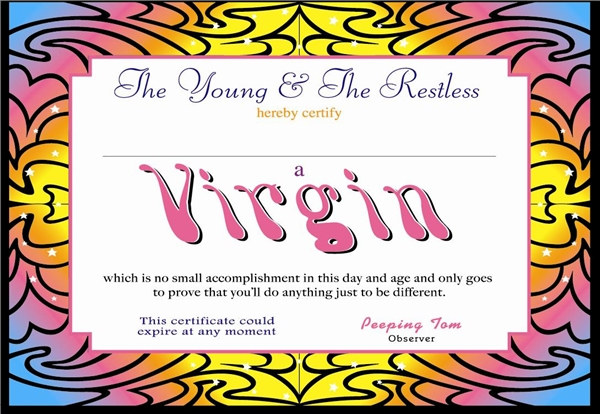 Picture of Beistle CG102 Virgin Certificate for Party Supplies - Pack of 12