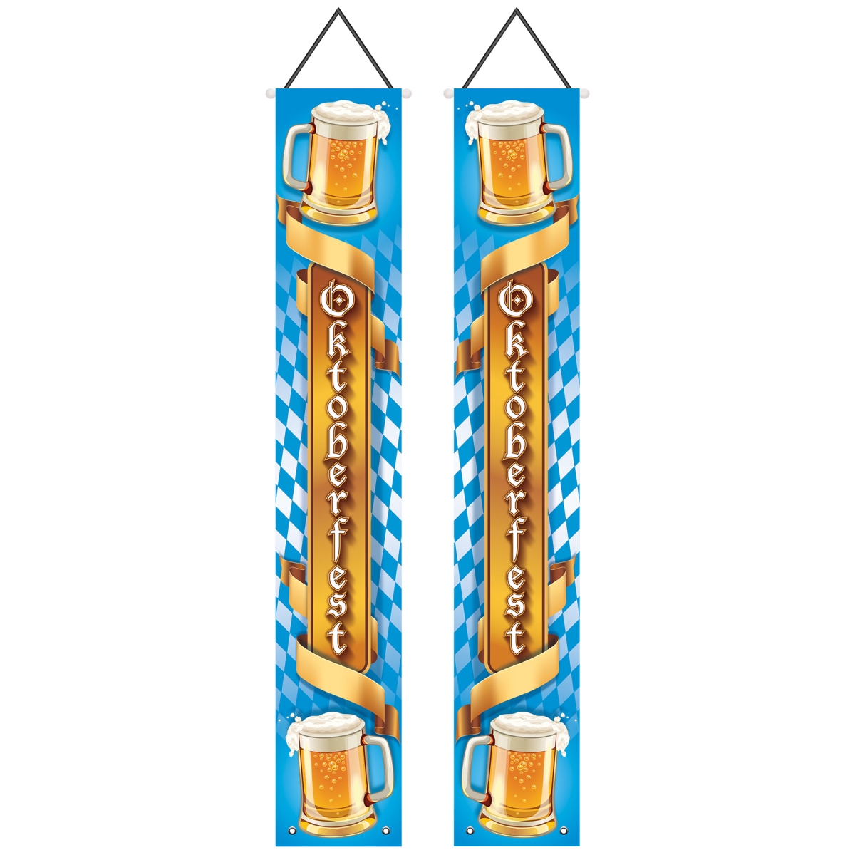 Picture of Beistle 56277 Oktoberfest Fabric Door Panel Set - Pack of 12