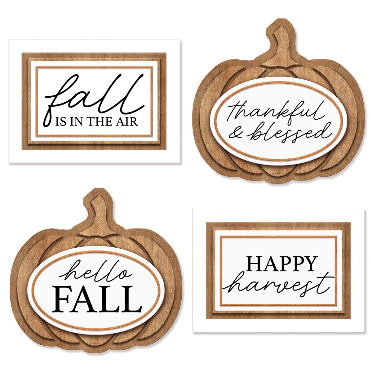 Picture of Beistle 90028 8.5 x 11.75 & 10.75 x 11.25 in. Fall Signs for Party Supplies - Pack of 12