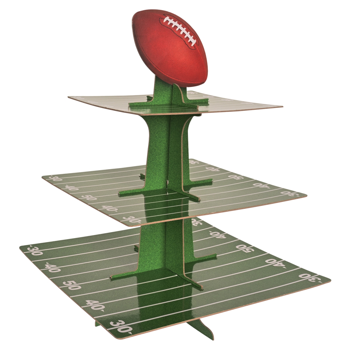 Beistle 56031 15 x 11.75 in. Football Cupcake Stand - Pack of 12