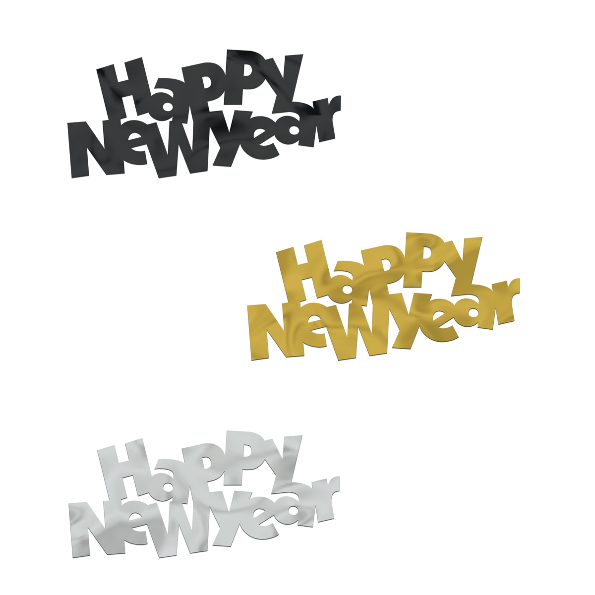 Picture of Beistle 88320 2.25 x 4.75 in. Jumbo Happy Year Fanci-Fetti Party Decoration&#44; Assorted Color - Pack of 12