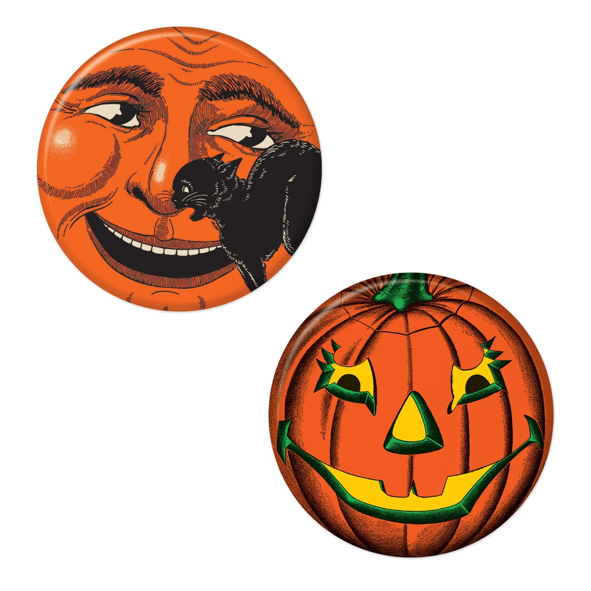 Picture of Beistle 543 Vintage Halloween Buttons - Pack of 12