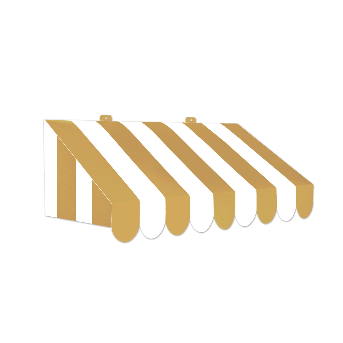 Picture of Beistle 51062 24.75 x 8.75 in. 3-D Gold & White Awning Wall Decoration - Pack of 12