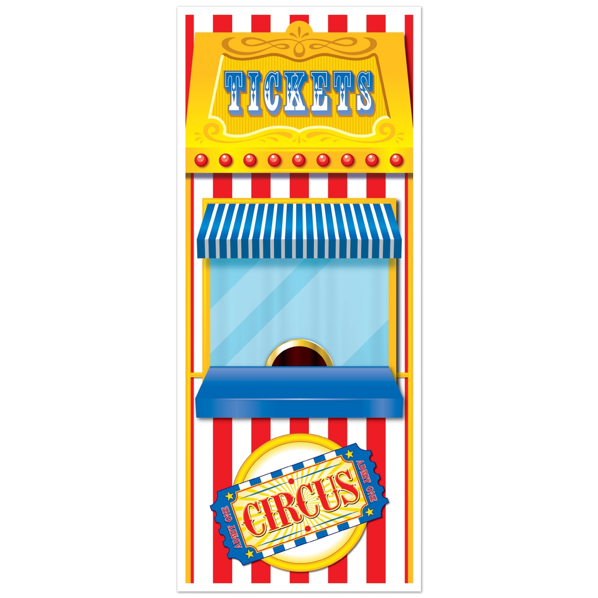 Picture of Beistle 56439 6 x 30 in. Ticket Booth Door Cover - Pack of 12