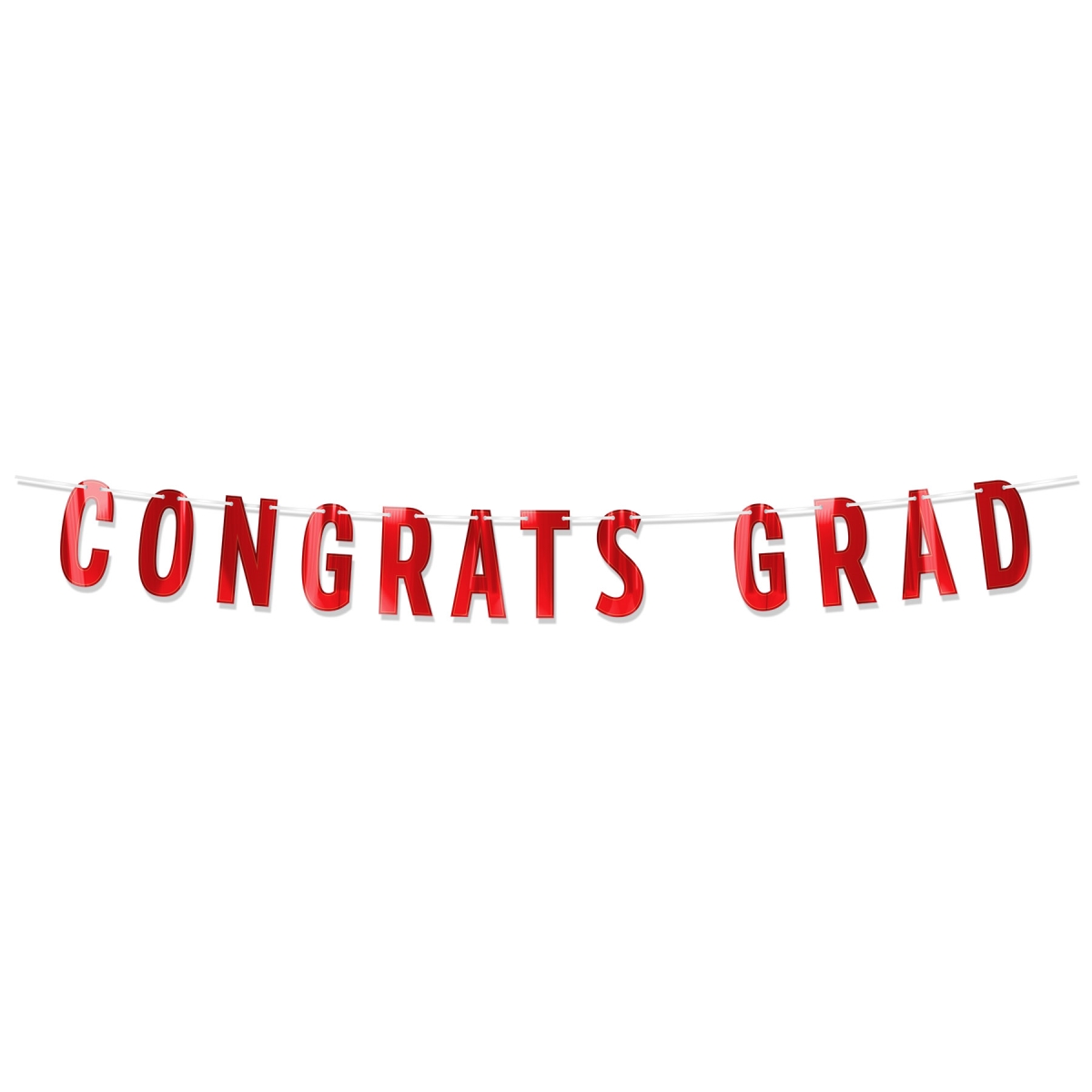Picture of Beistle 56459-R 6.75 x 5 ft. Foil Congrats Grad Streamer&#44; Red - Pack of 12