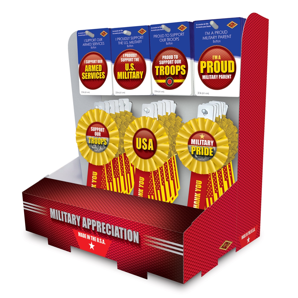 Picture of Beistle PRB7D-54M Military Appreciation Counter Display - Pack of 12