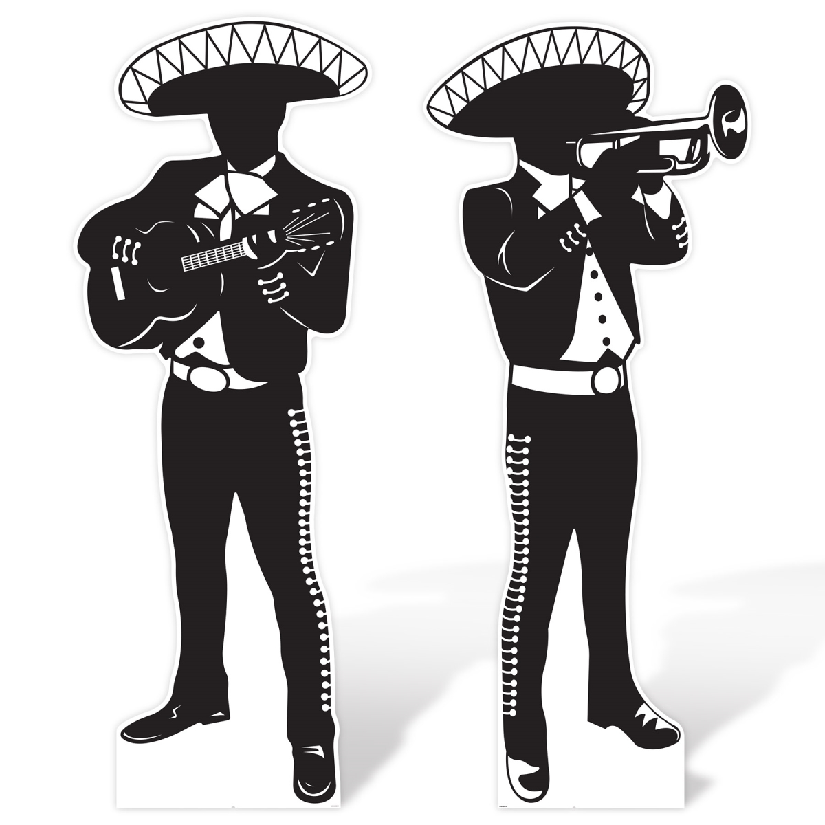Picture of Beistle 58311 Mariachi Silhouette Stand-Ups Cutout - Pack of 12