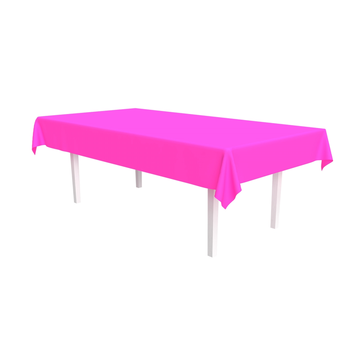 Picture of Beistle 56411-NP 54 x 108 in. Plastic Rectangular Table Cover&#44; Neon Pink - Pack of 12