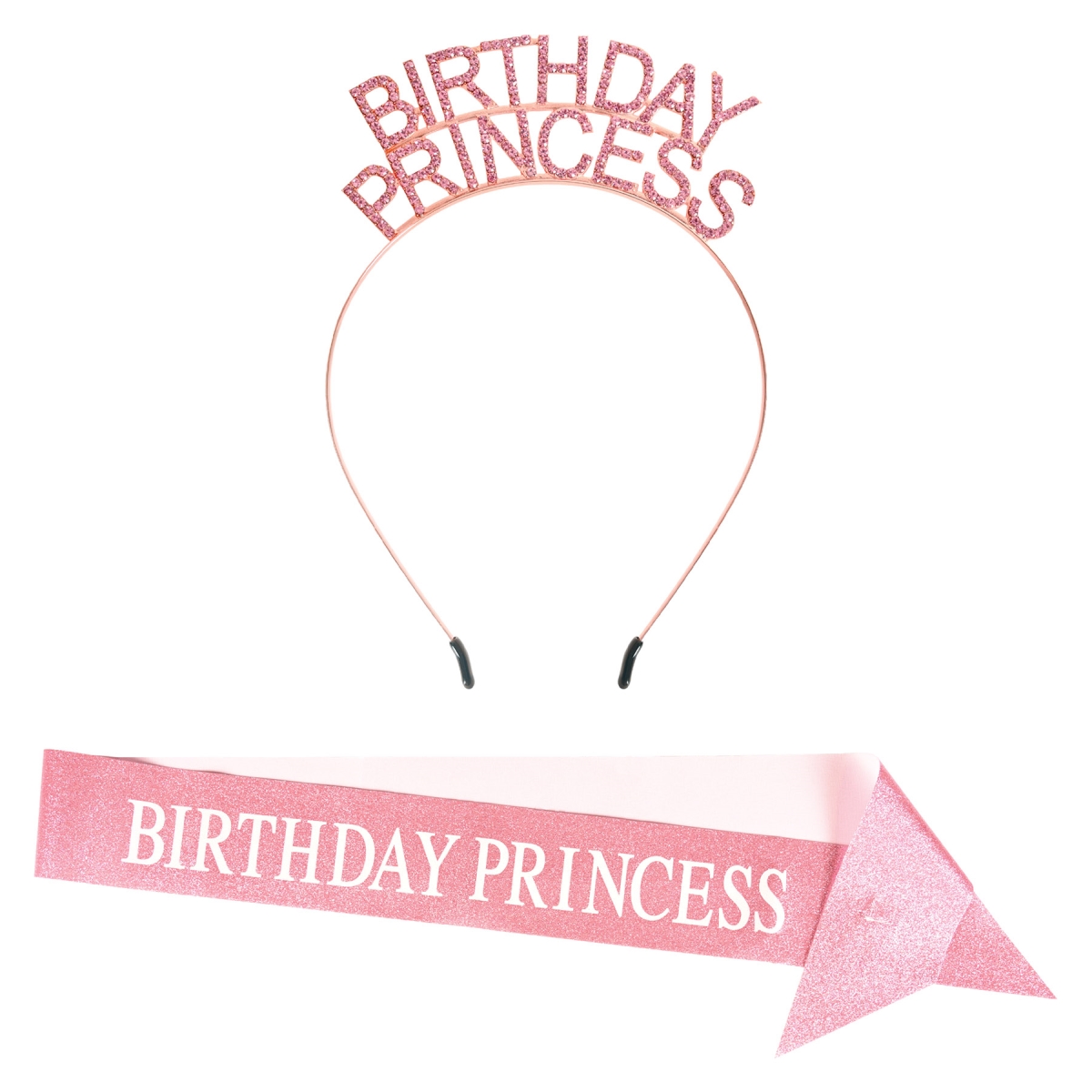 Beistle 66523 Birthday Princess Headband & Glittered Sash Set - Pack of 12