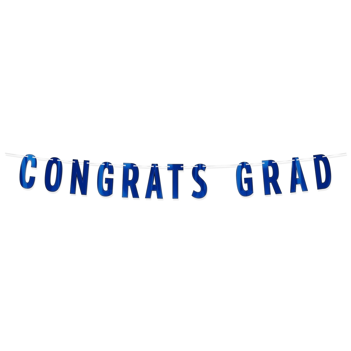 Picture of Beistle 56459-B 6.75 x 5 ft. Foil Congrats Grad Streamer&#44; Blue - Pack of 12