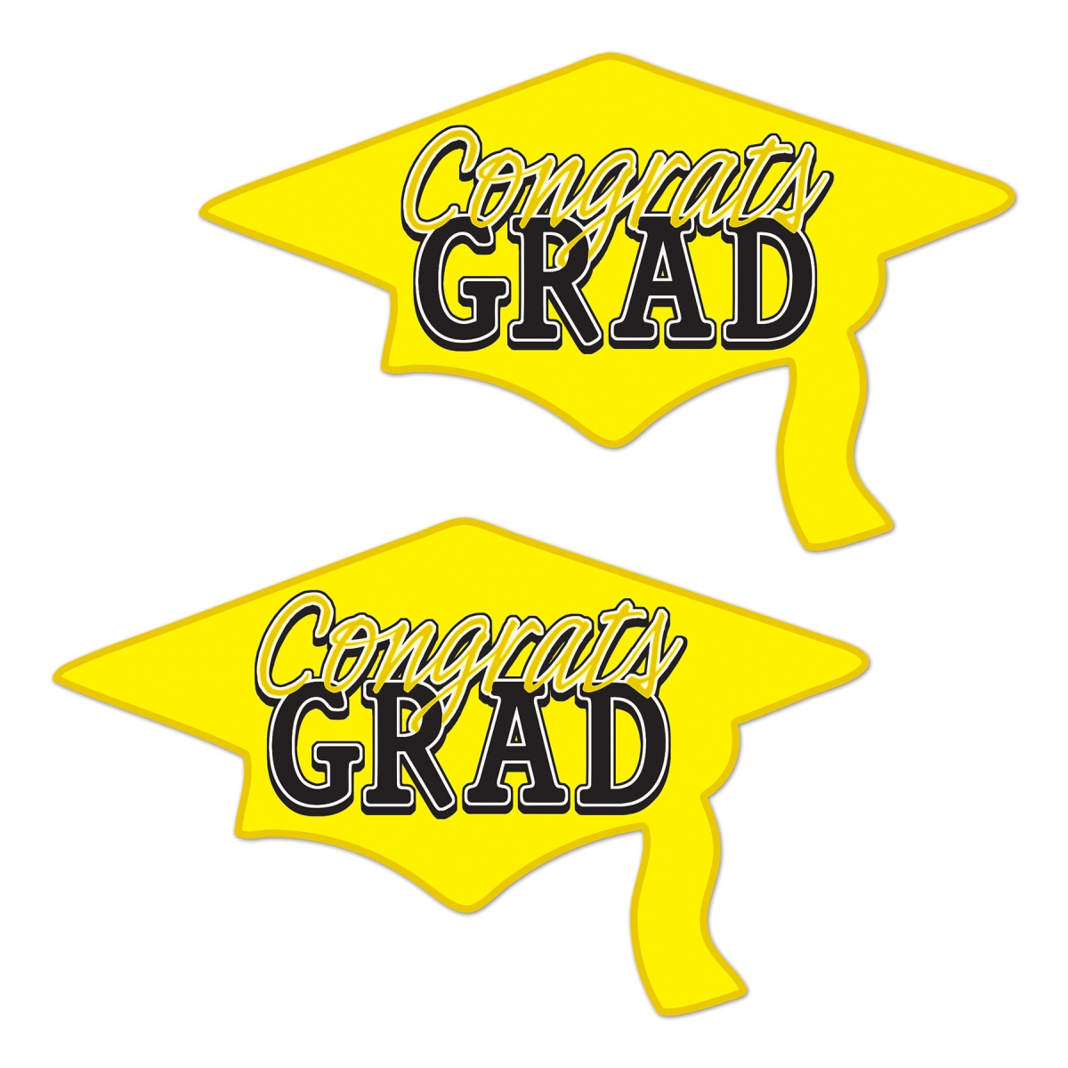 Picture of Beistle 56453-Y Congrats Grad Cutouts - Pack of 12