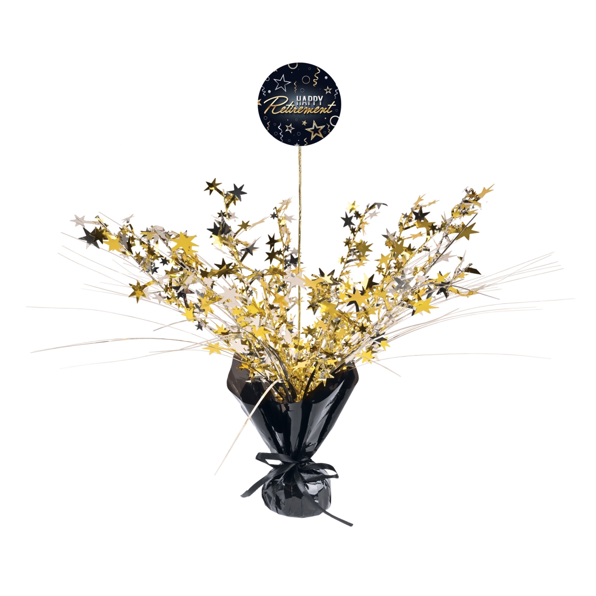 Picture of Beistle 56516 18 in. Happy Retirement Gleam-N Spray Centerpiece - Pack of 12