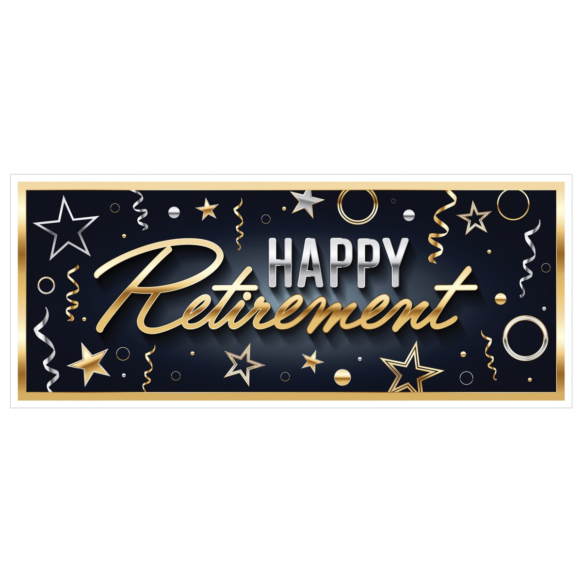 Picture of Beistle 56502 30 in. x 6 ft. Happy Retirement Oversized Sign Banner - Pack of 12