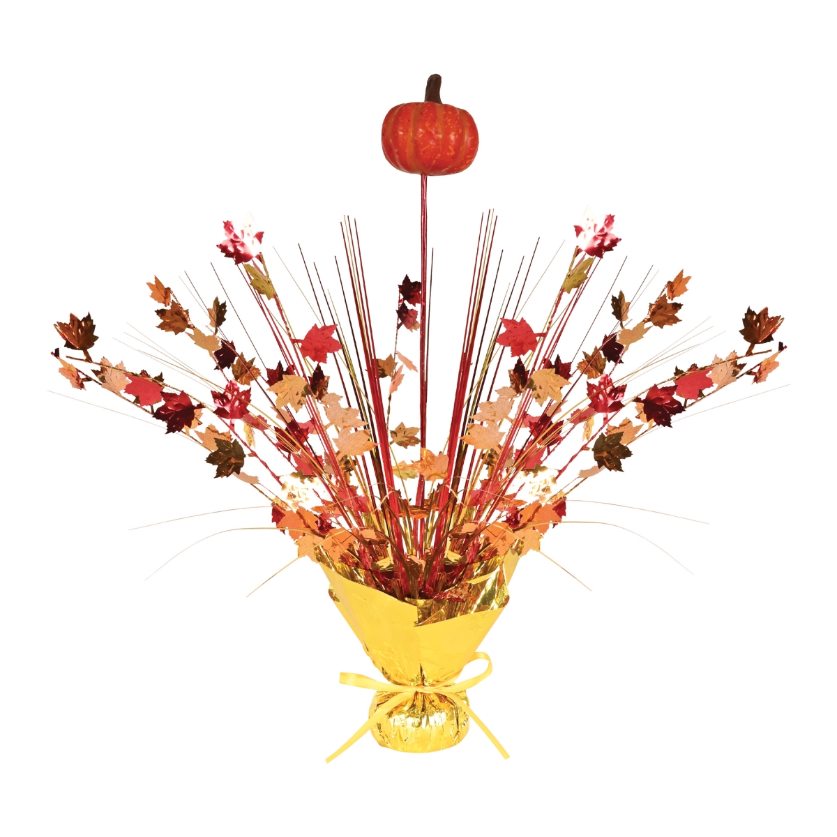 Picture of Beistle 90582 16.75 in. Fall Gleam N Spray Centerpiece - Pack of 12