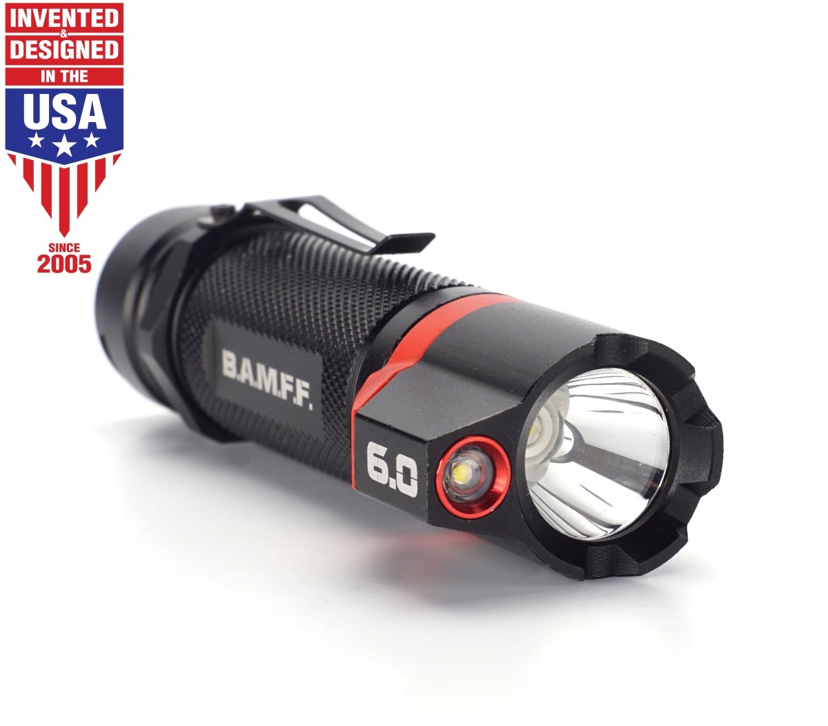 00340 BAMFF 6.0 - 600 Lumen Rechargeable Dual LED Tactical Flashlight  - CREE LEDs -  STKR Concepts