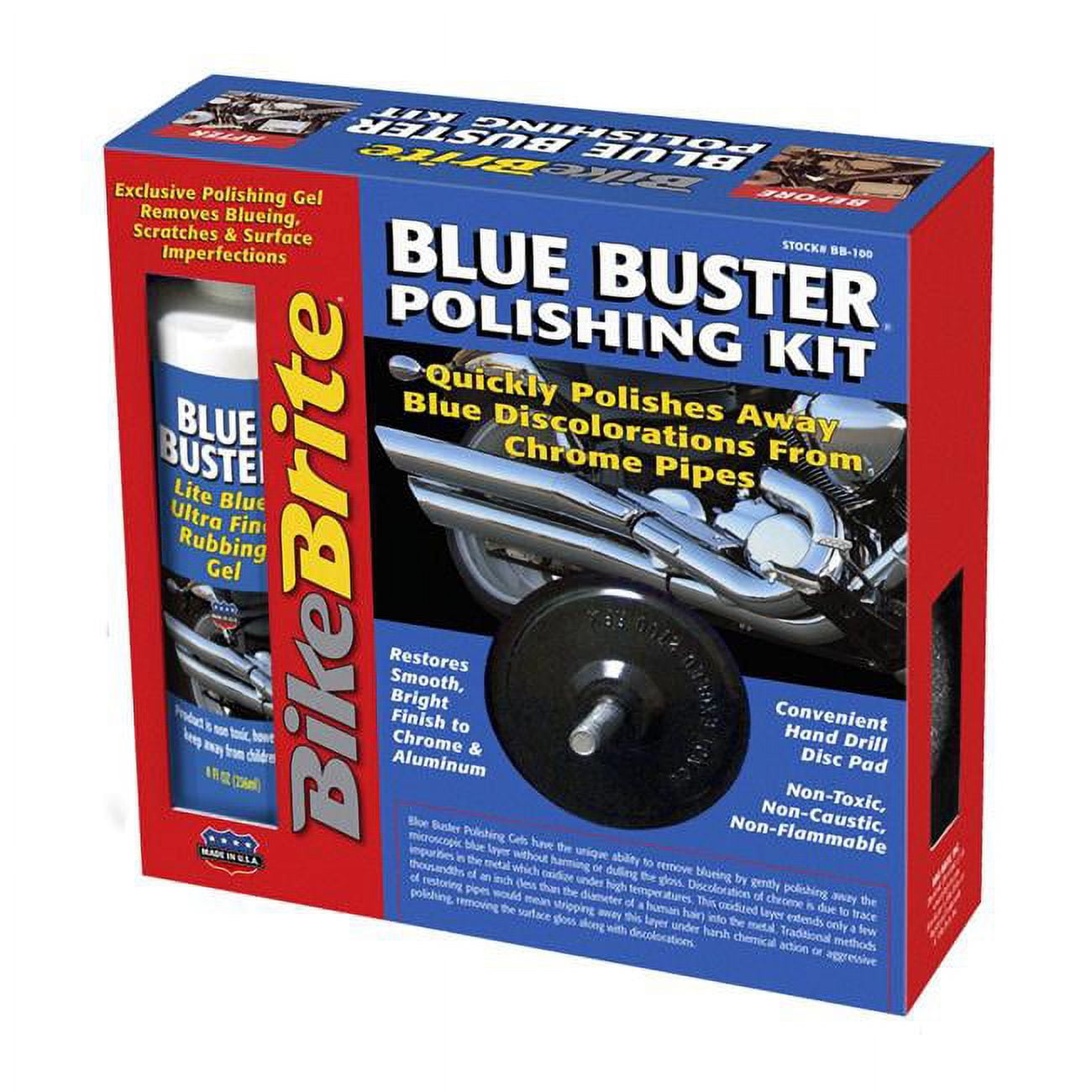 Bike Brite BB-100 Blue Buster Polishing Kit&#44; 8 oz