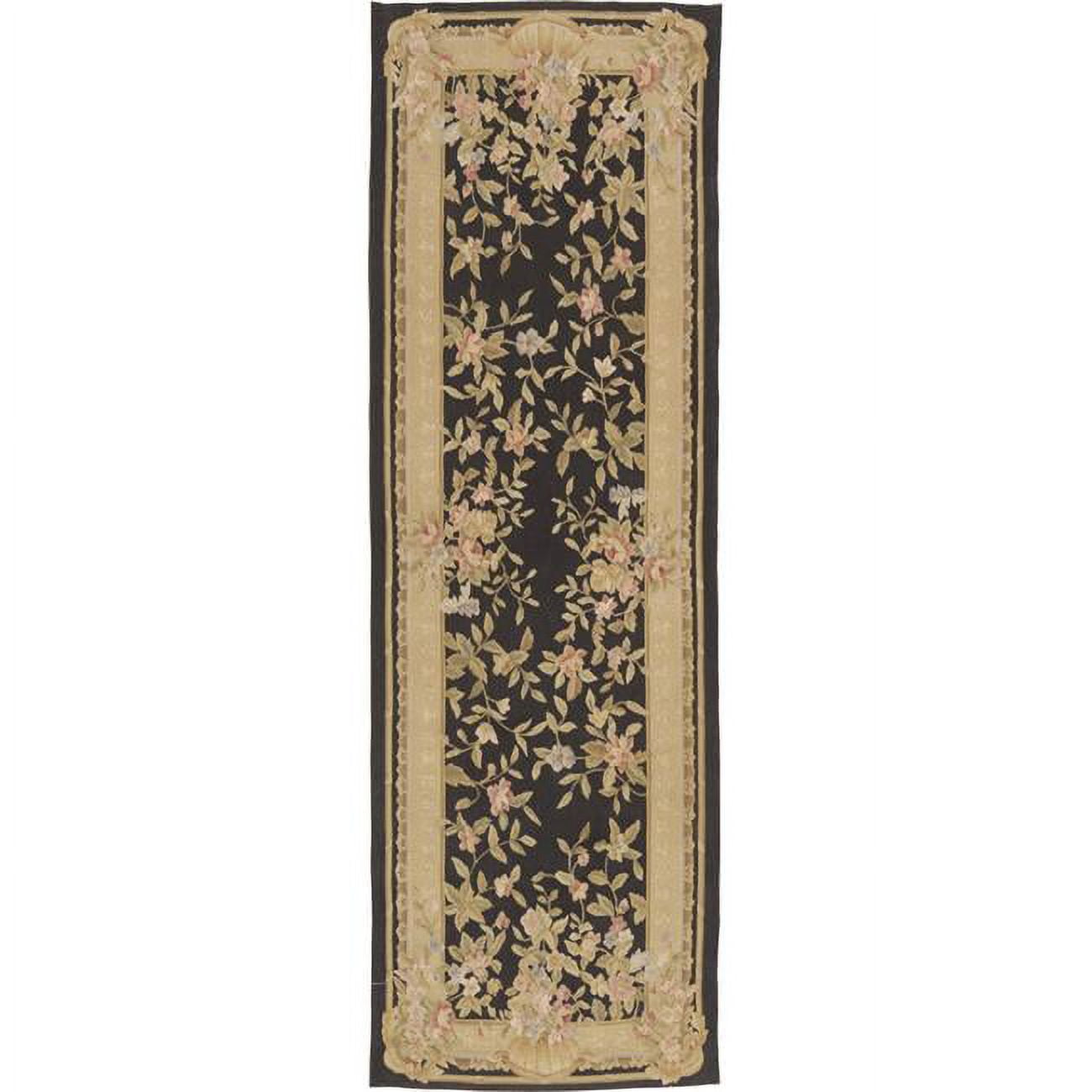 3 ft. 7 in. x 12 ft. Marse Flat Woven Area Rug - Black