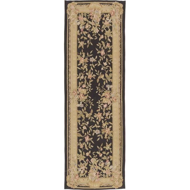 Marse Flat Woven Area Rug - Black - 3 ft. 7 in. x 12 ft.