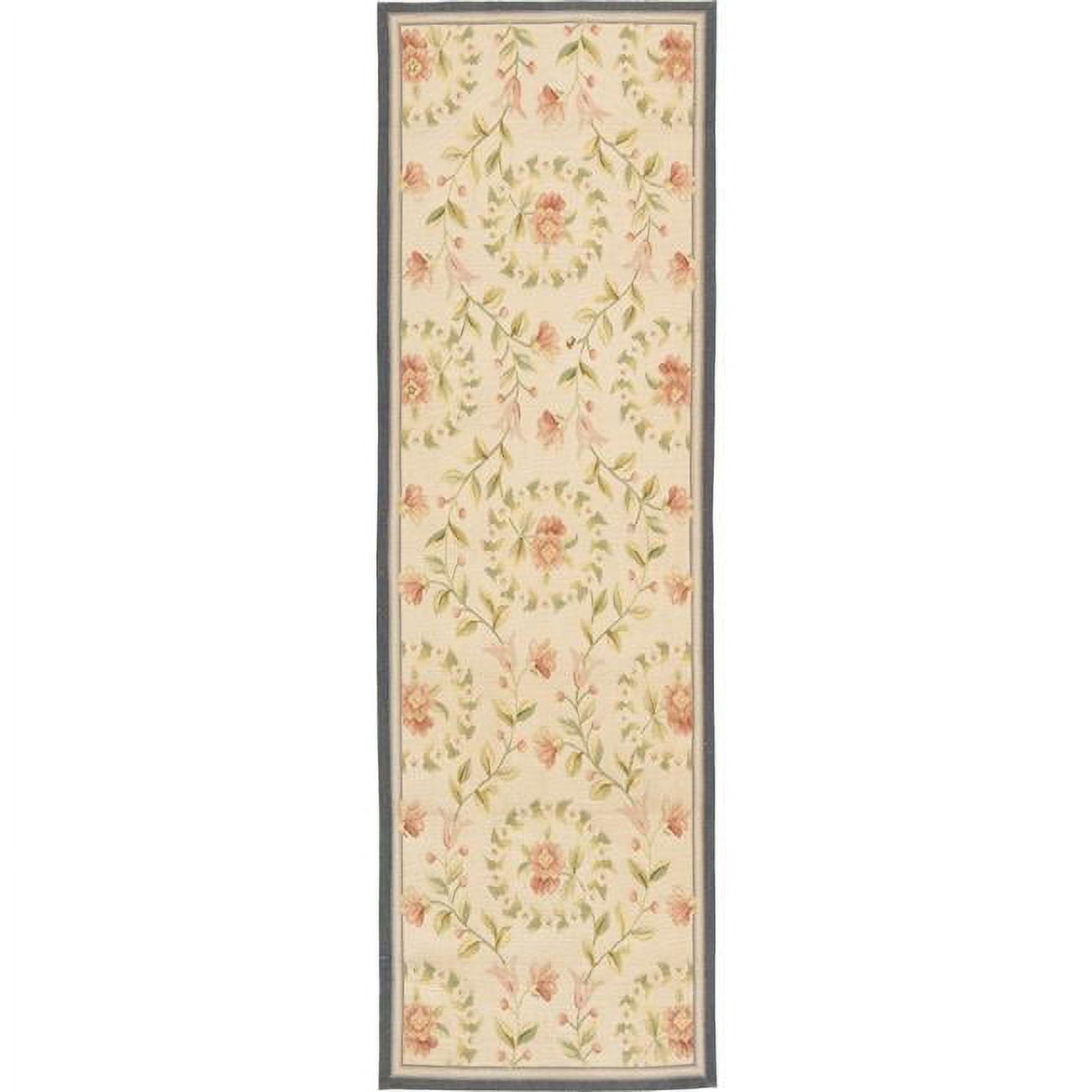 2 ft. 6 in. x 6 ft. 2 in. Rouen Flat Woven Area Rug - Ivory