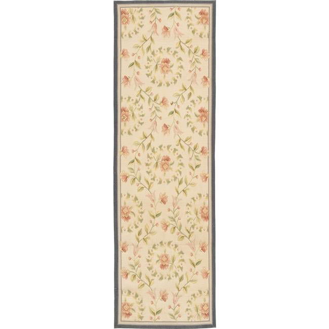 2 ft. 7 in. x 10 ft. 1 in. Rouen Flat Woven Area Rug - Ivory