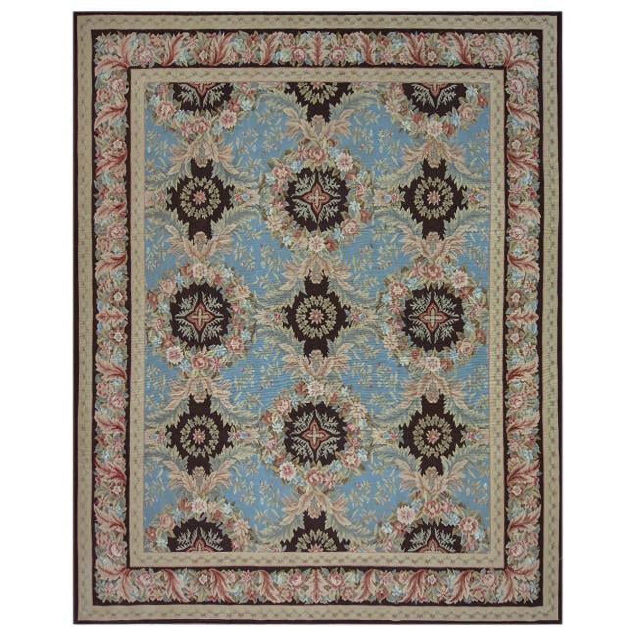 Gueret Flat Woven Area Rug - Light Blue & Brown - 8 ft. x 10 ft. 4 in.
