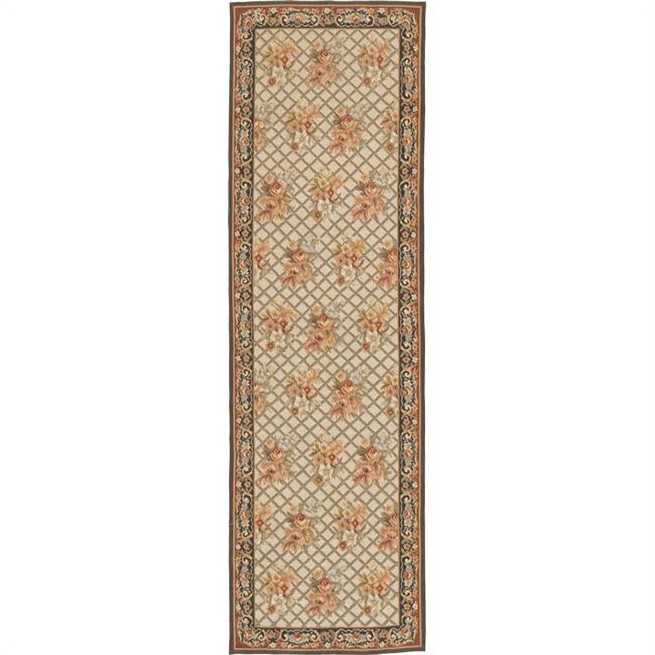 972259 3 ft. 5 in. x 10 ft. 4 in. Lyon Flat Woven Area Rug, Ivory & Charcoal