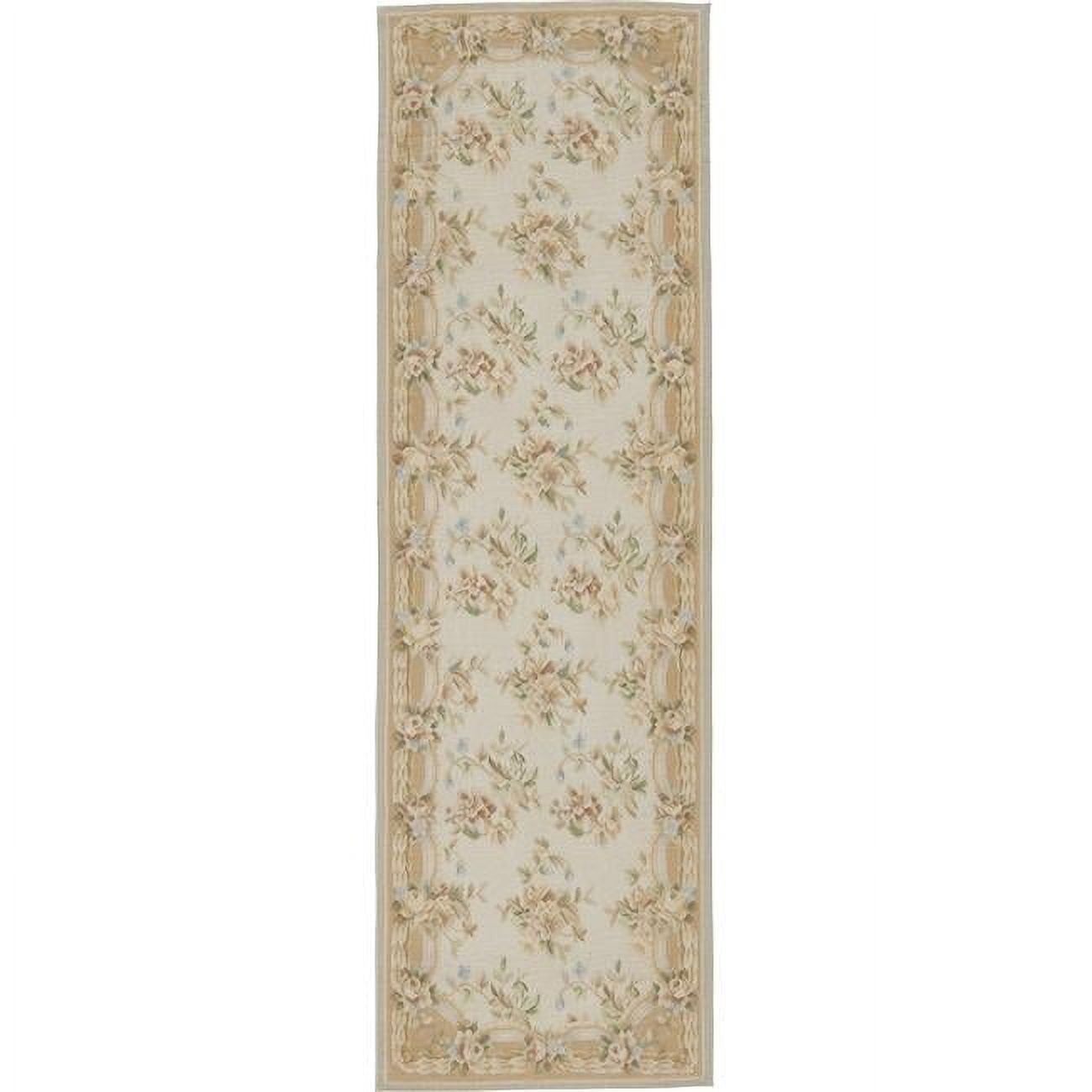 Belfort Flat Woven Area Rug - Ivory & Peach - 3 ft. 6 in. x 10 ft. 1 in.