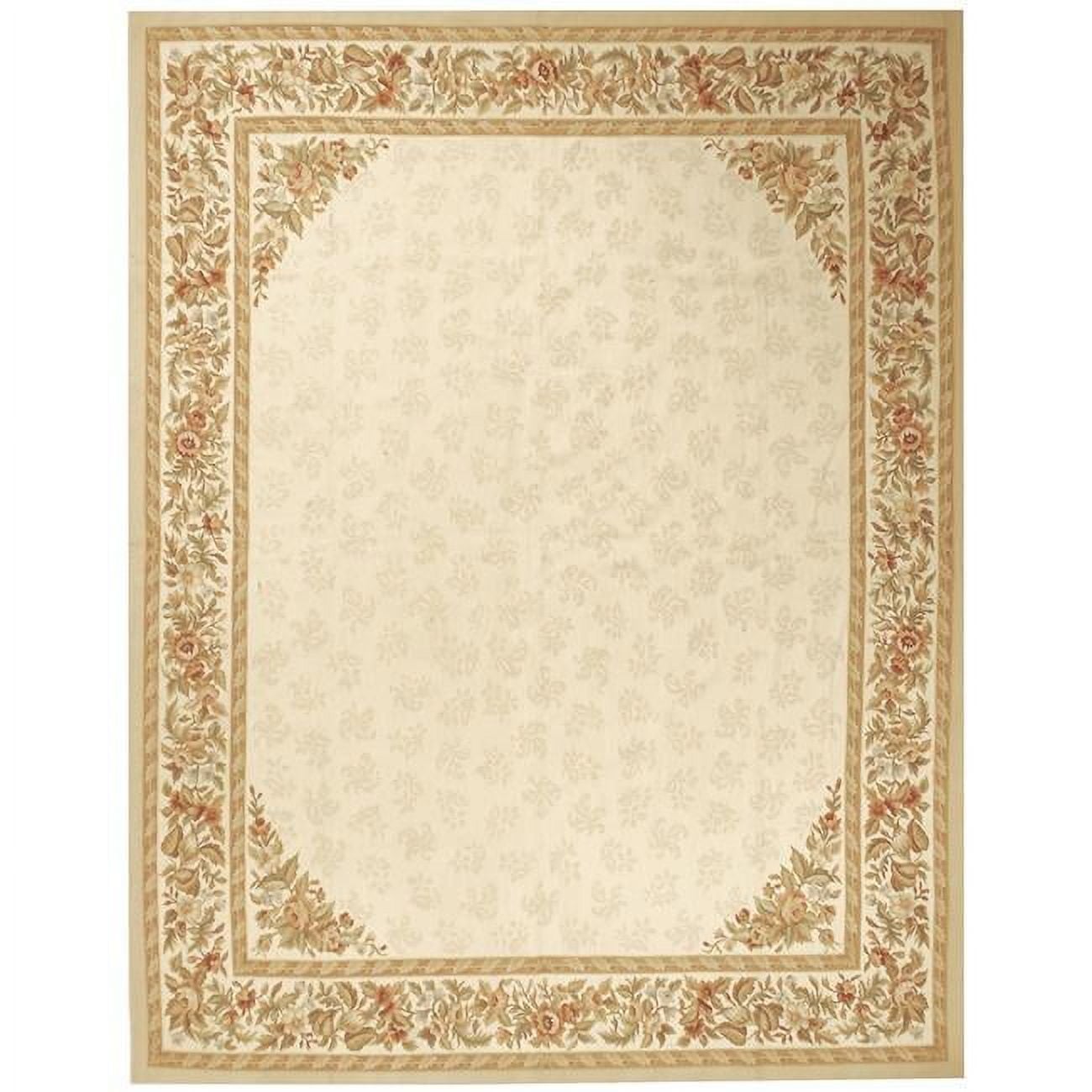 Rennes Flat Woven Area Rug - Ivory & Gold - 3 x 5 ft.