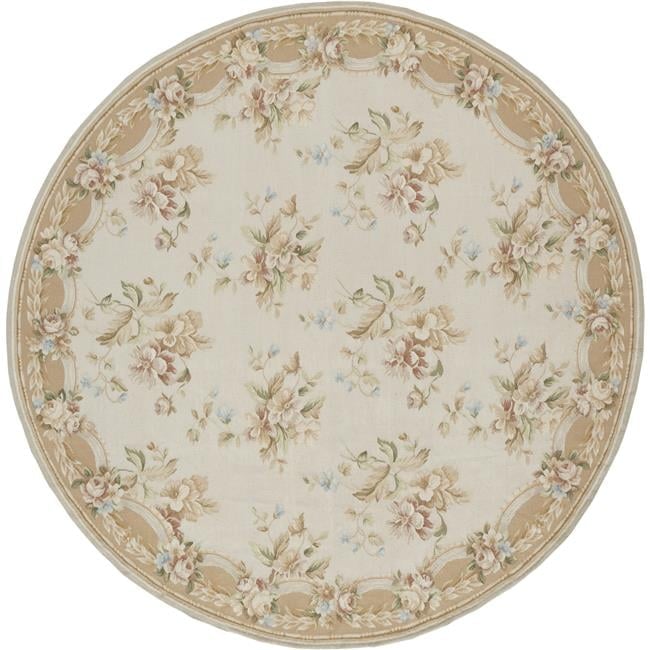 Picture of Aubusson Weave 973030 8 x 8 ft. Belfort Flat Woven Round Area Rug&#44; Ivory & Peach
